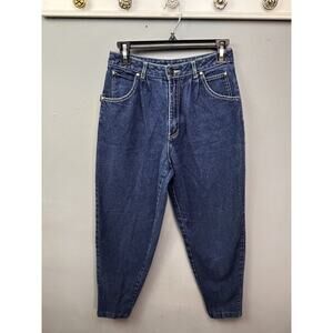 Vintage Sassoon Jeans Womens size 9 Blue Hi Rise Dark Wash Denim Straight 27x 31